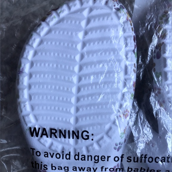 NWT Walking Paws Flip Flops w/ colorful paw prints Size 8 - Picture 5 of 6